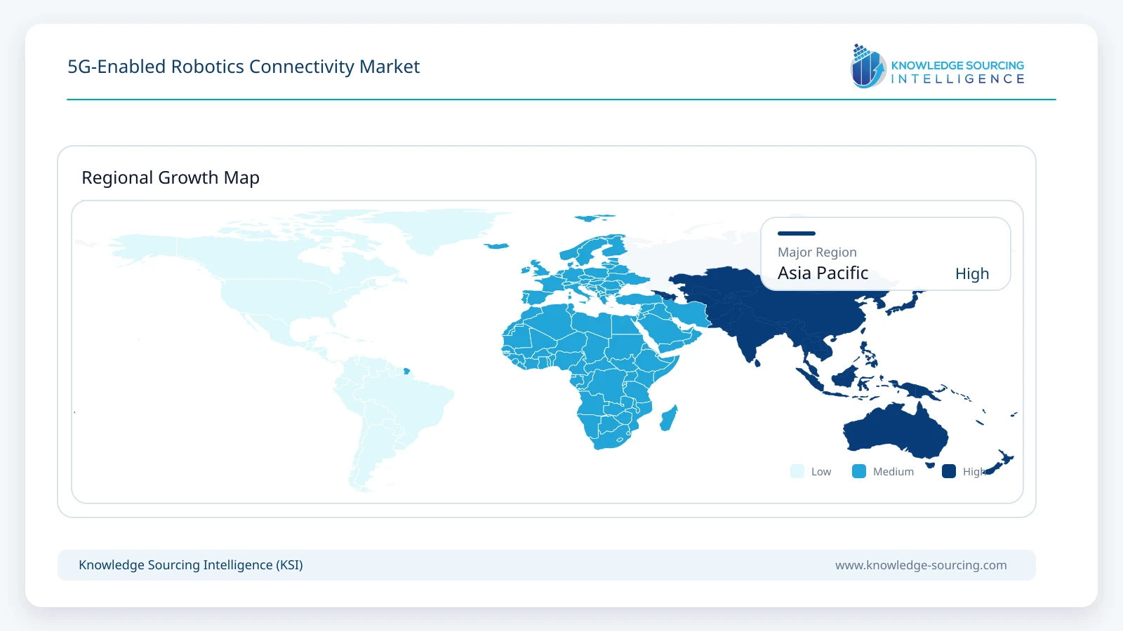 5G-Enabled Robotics Connectivity Market - Strategic Insights and Forecasts (2026–2031) Regional Growth Map infographic