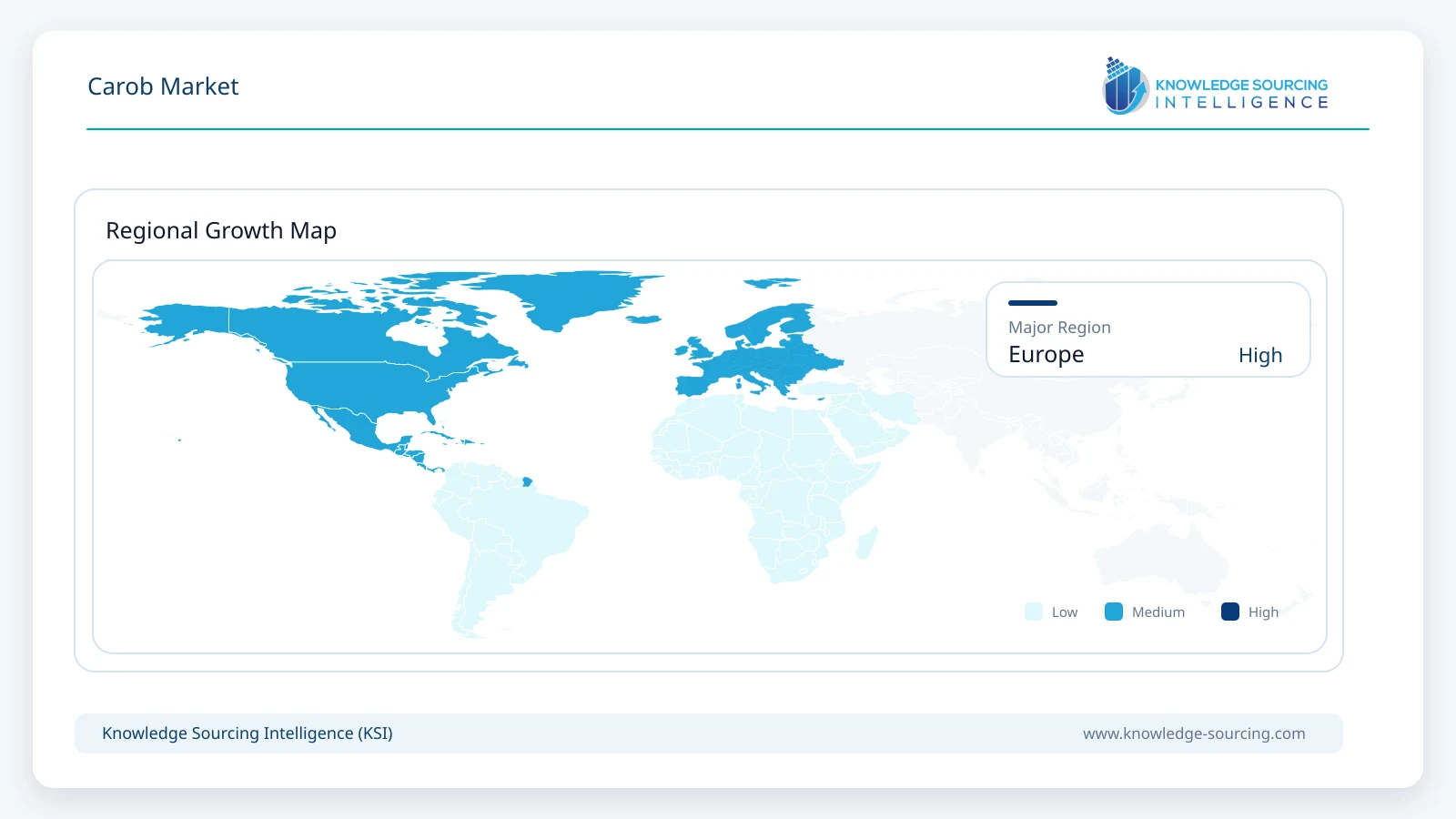 Carob Market - Strategic Insights and Forecasts (2026-2031) Regional Growth Map infographic