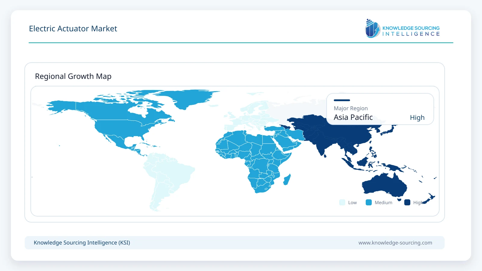 Electric Actuator Market - Strategic Insights and Forecasts (2026-2031) Regional Growth Map infographic