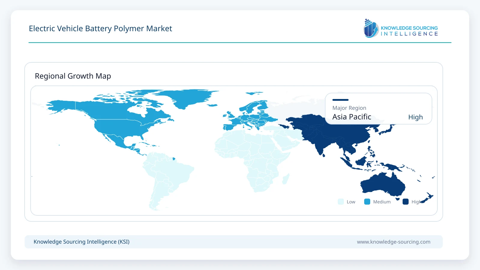 Electric Vehicle Battery Polymer Market - Strategic Insights and Forecasts (2026-2031) Regional Growth Map infographic