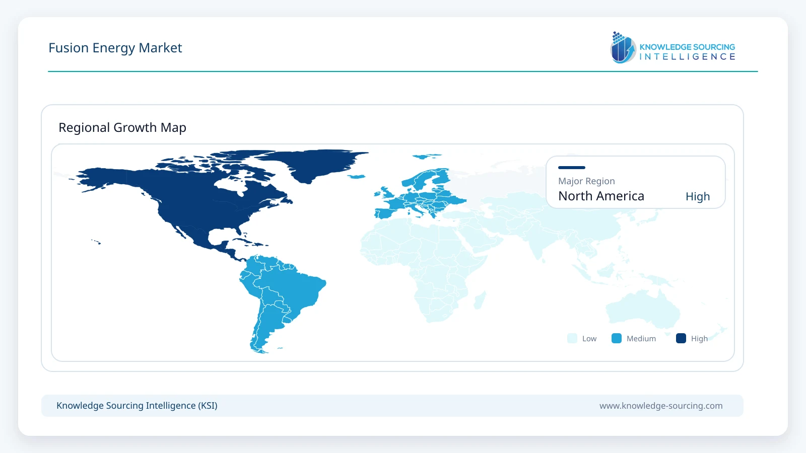 Fusion Energy Market Size, Share & Growth Forecast (2026-2031) Regional Growth Map infographic