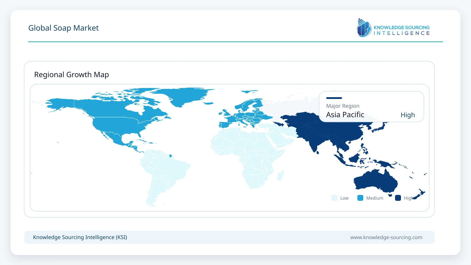 Global Soap Market - Strategic Insights and Forecasts (2026-2031) Regional Growth Map infographic