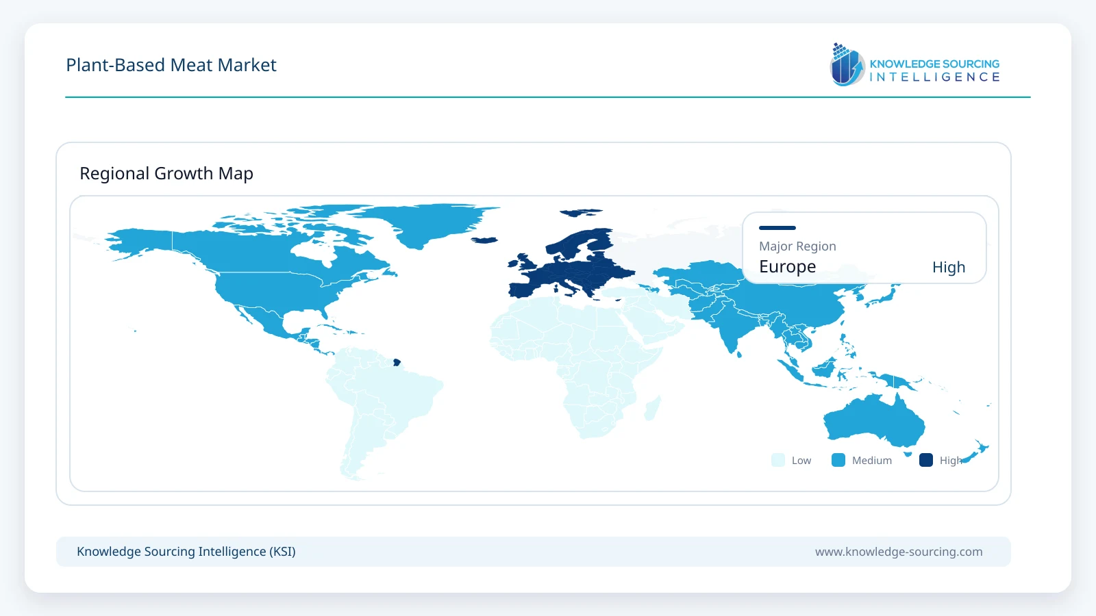 Plant-Based Meat Market - Strategic Insights and Forecasts (2026-2031) Regional Growth Map infographic