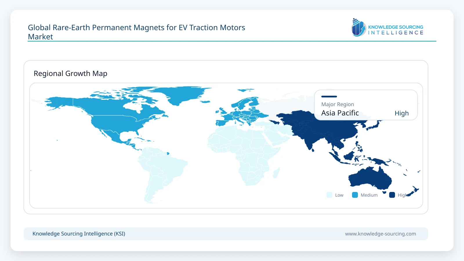 Global Rare-Earth Permanent Magnets for EV Traction Motors Market Size, Share & Growth Forecast (2026-2031) Regional Growth Map infographic