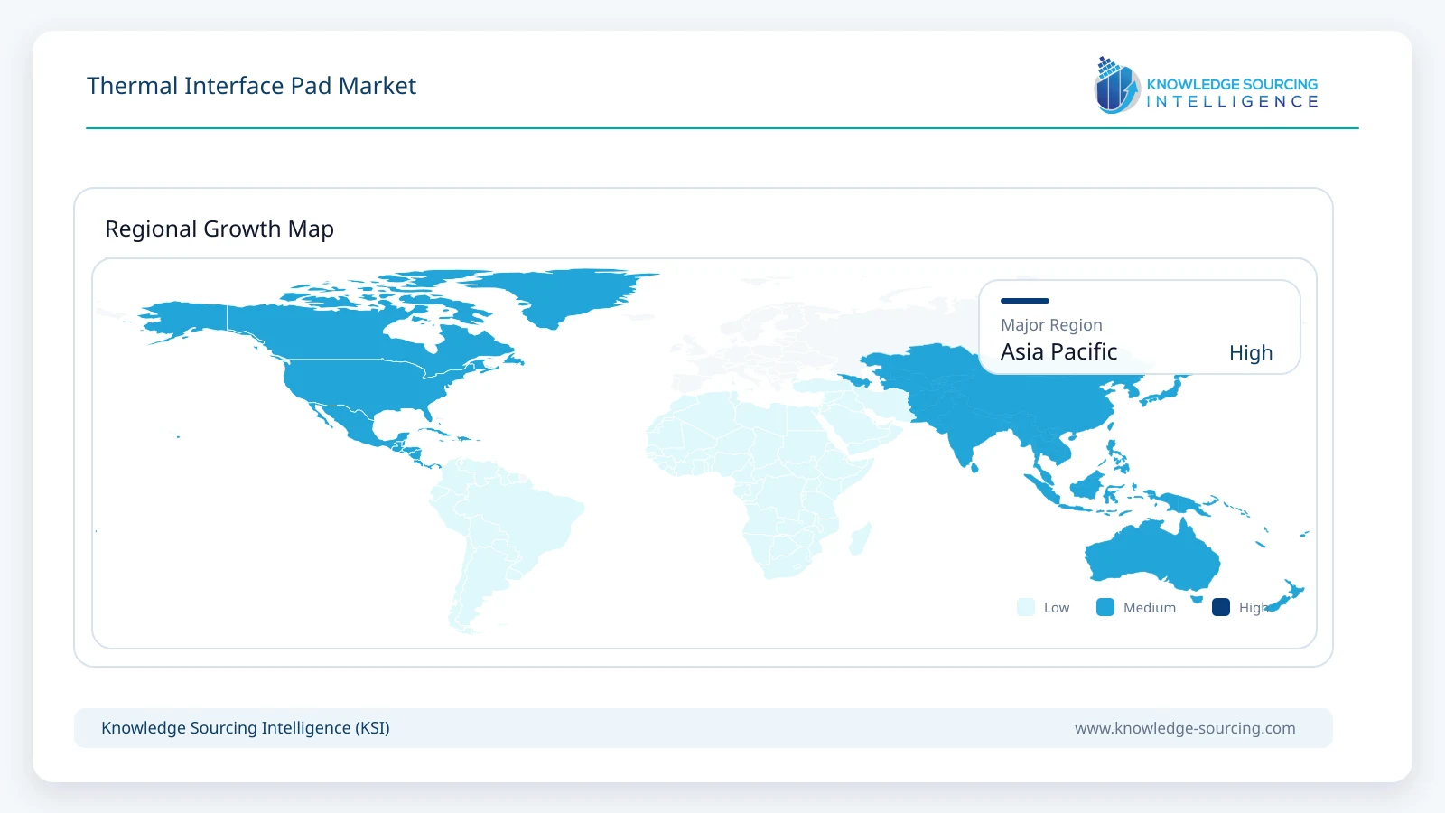 Thermal Interface Pad Market - Strategic Insights and Forecasts (2026-2031) Regional Growth Map infographic